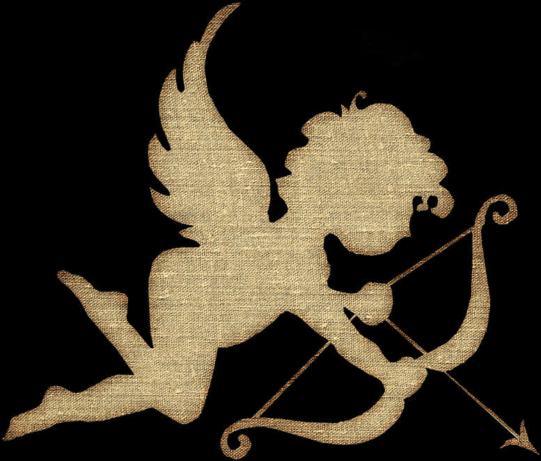 Golden Cupid Silhouette