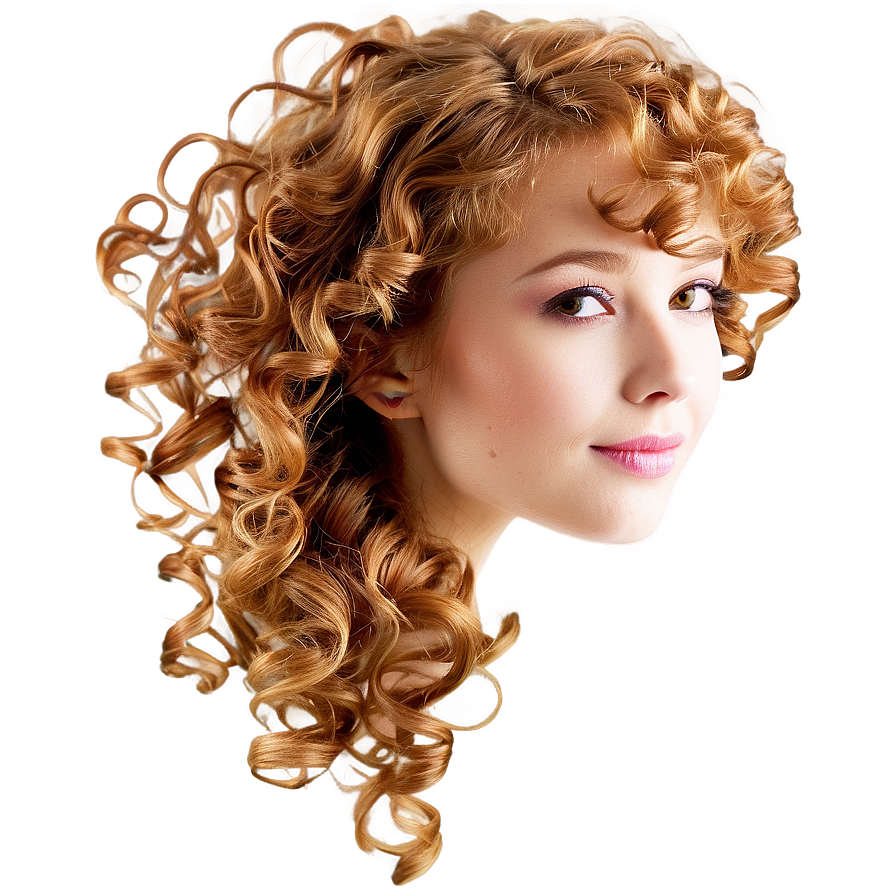 Golden Curly Hair Waves Png 05242024