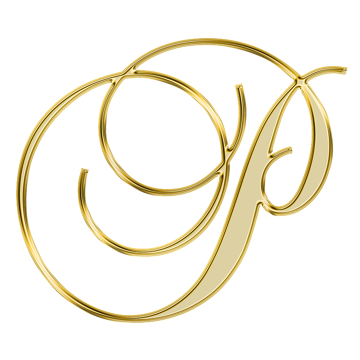 Golden Cursive Alphabet Letter D