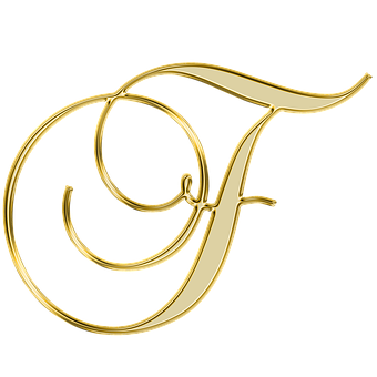 Golden Cursive Letter D