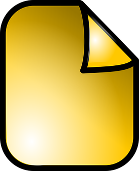 Golden Curved Paper Icon