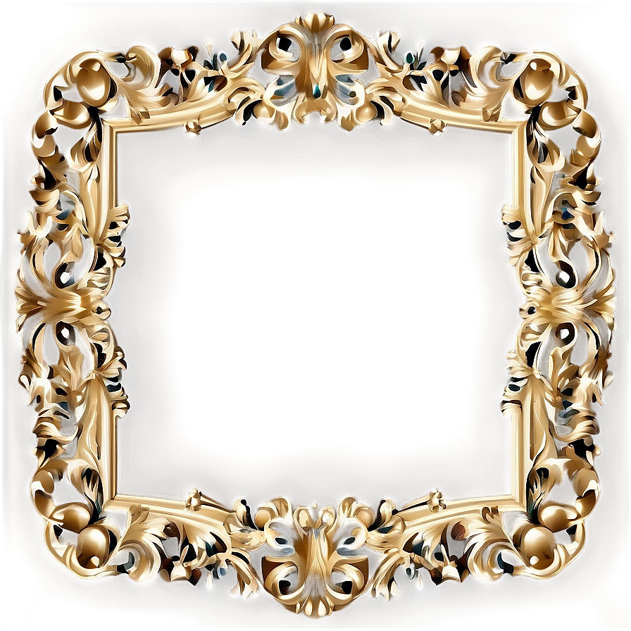 Golden Decorative Frame Png 39