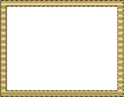Golden Decorative Frame PNG with transparent background