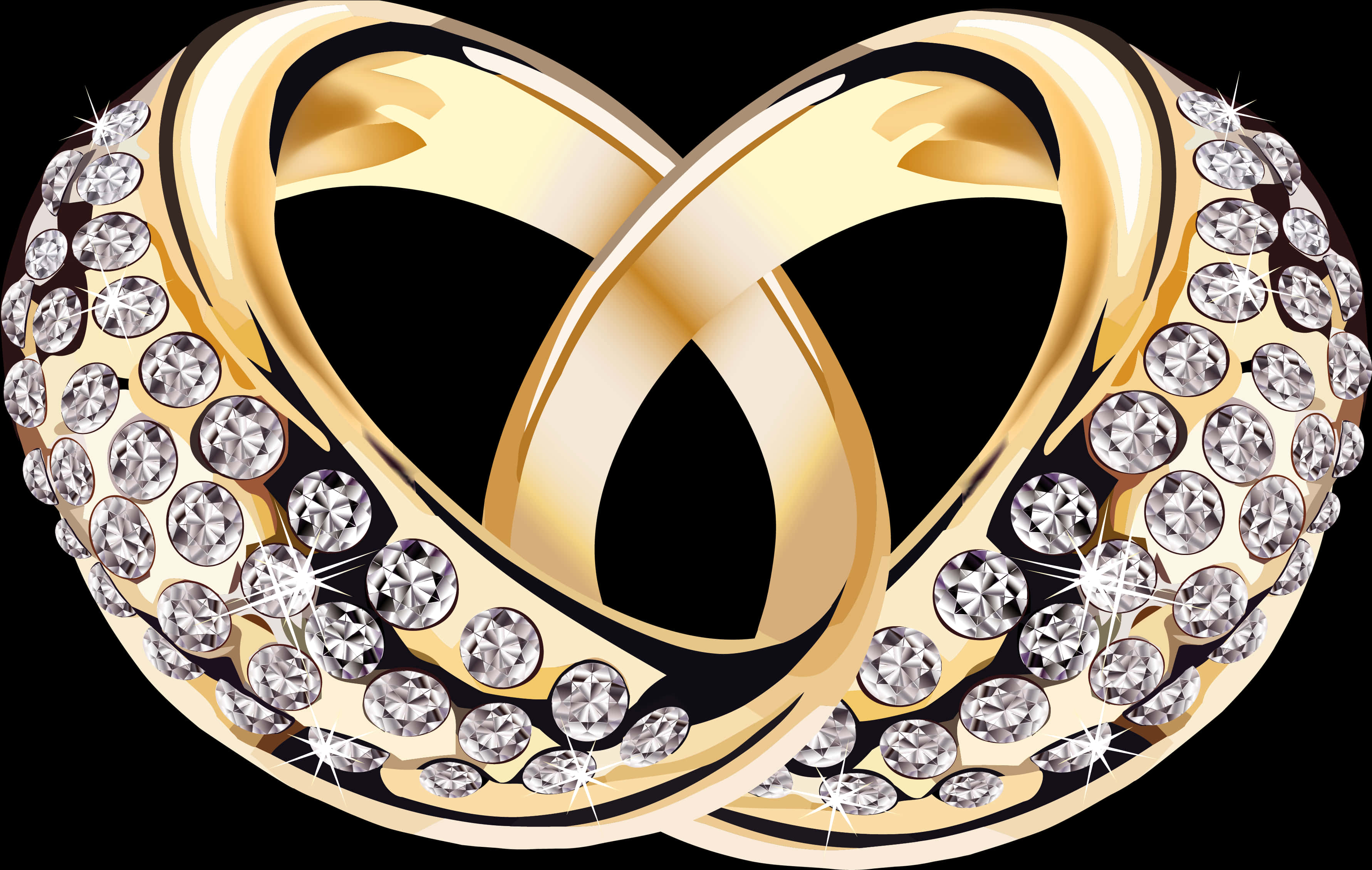 Couple Engagement Rings Png Clipart , Png Download - Gold Engagement Rings Png, Transparent Png PNG with transparent background