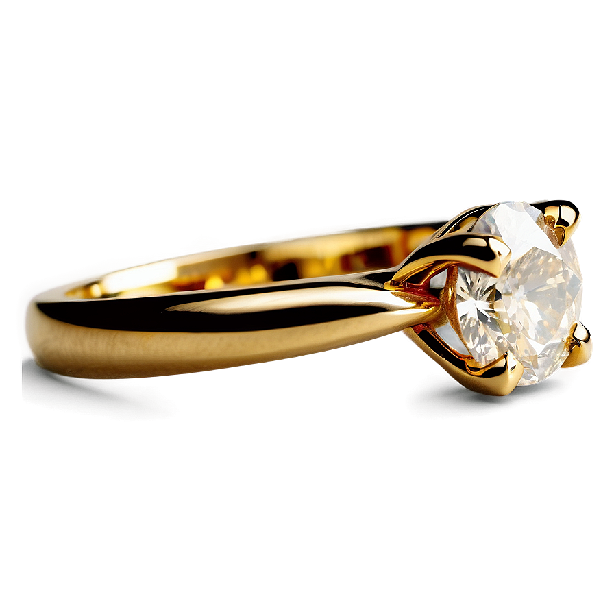 Golden Diamond Ring Png 06242024