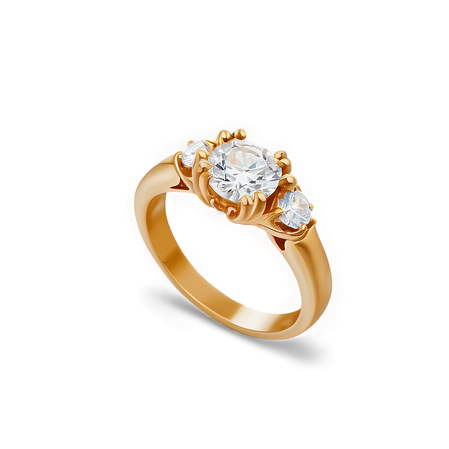 Golden Diamond Ring Png 91