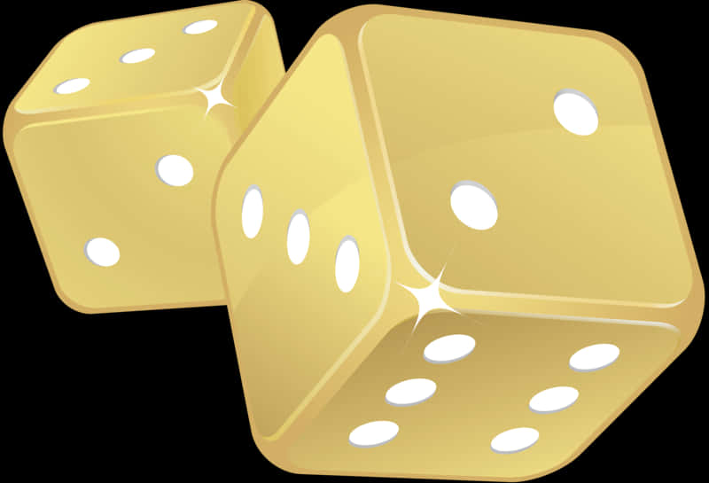 Golden Dice Illustration