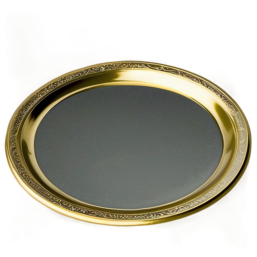 Golden Dinner Plate Png Nft