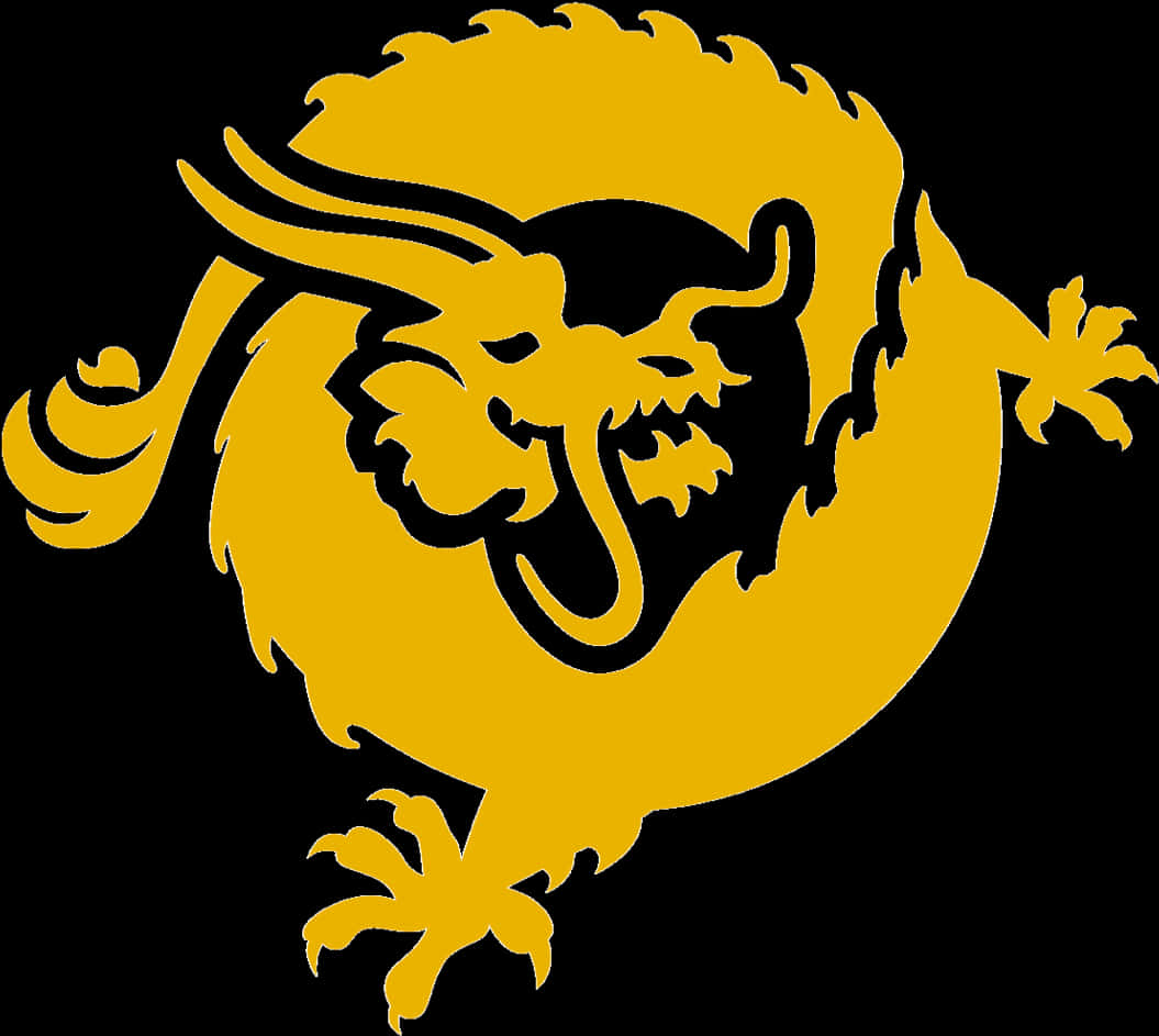 Golden Dragon Silhouette