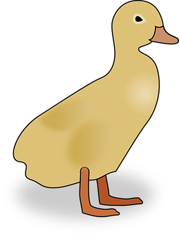 Golden Duckling Illustration PNG image with a transparent background, free high-resolution download