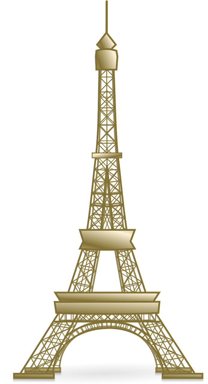 Golden Eiffel Tower Illustration