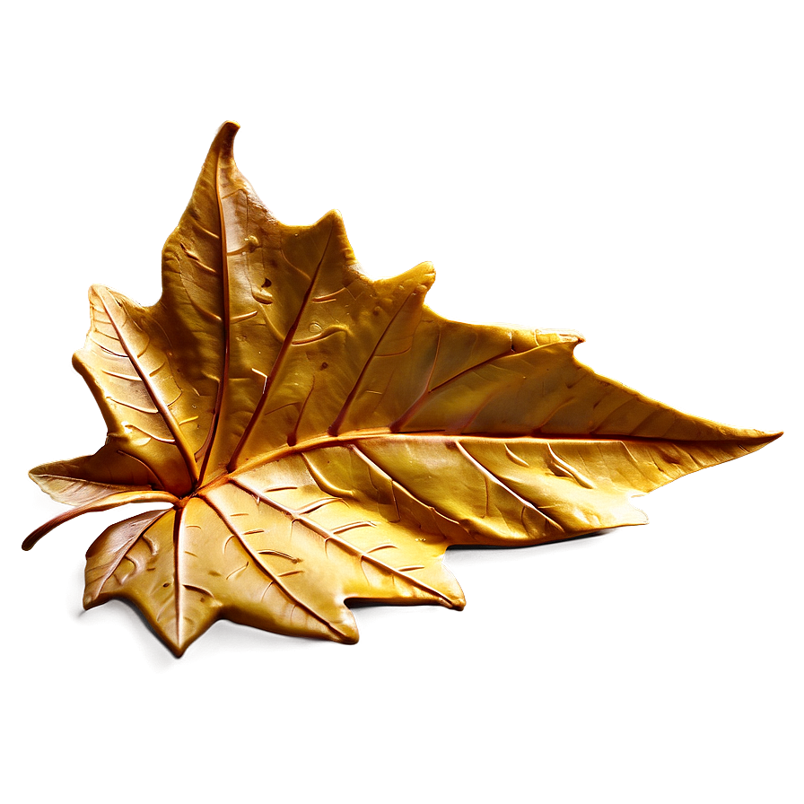 Golden Fall Leaf Png Bhj