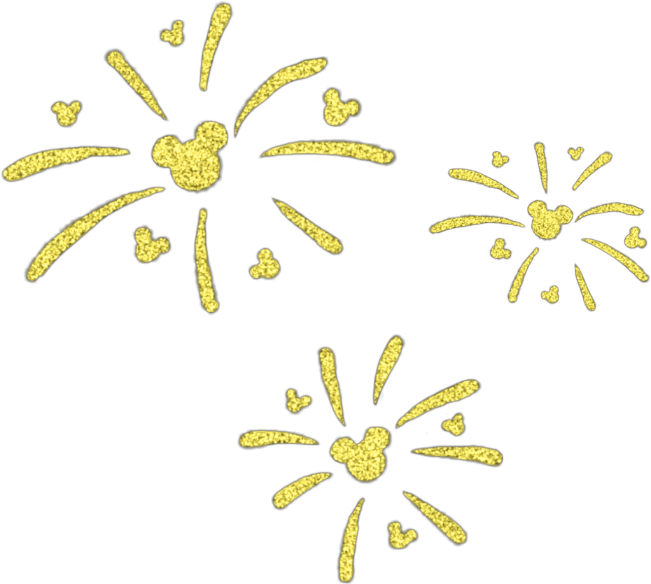 Gold Disney Fireworks, HD Png Download PNG with transparent background