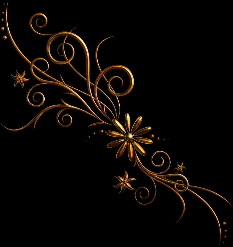 Golden_ Floral_ Artwork