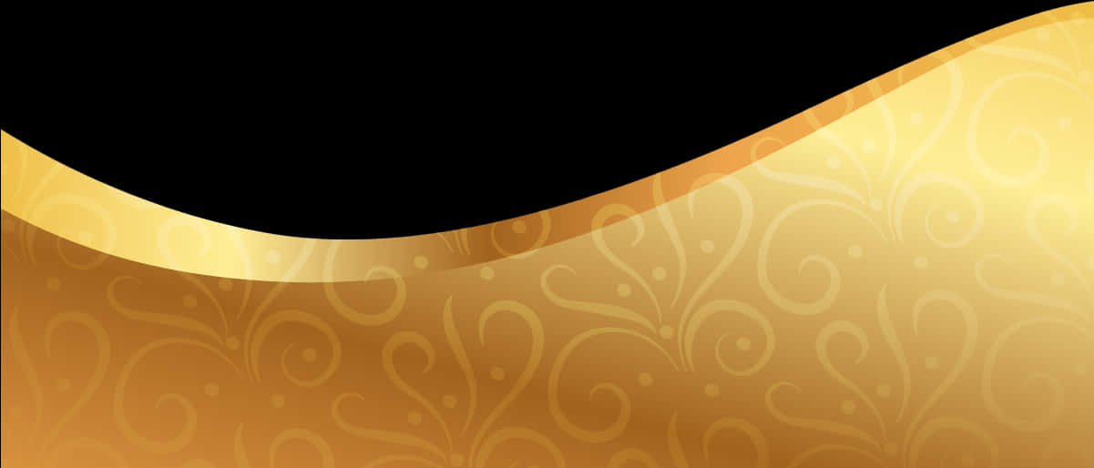 Golden Floral Background Design PNG with transparent background