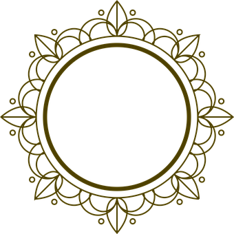 Golden Floral Frame Design