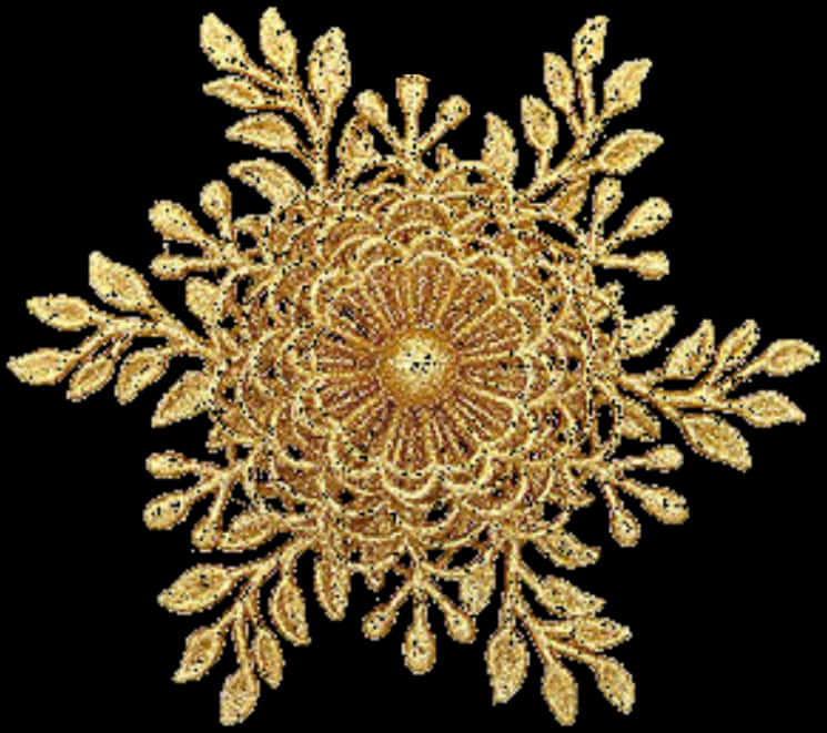 Golden Floral Mandala Design