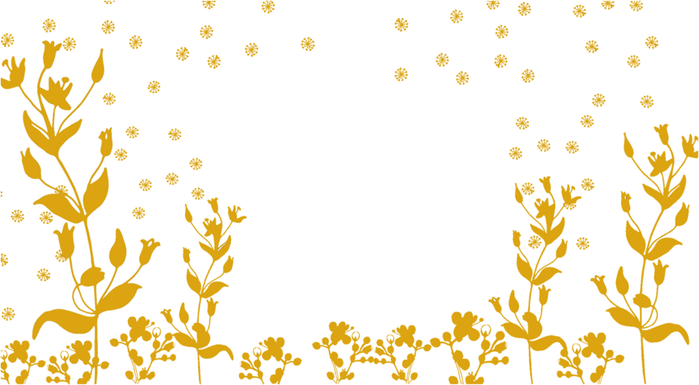 Golden Floral Patternon Teal Background