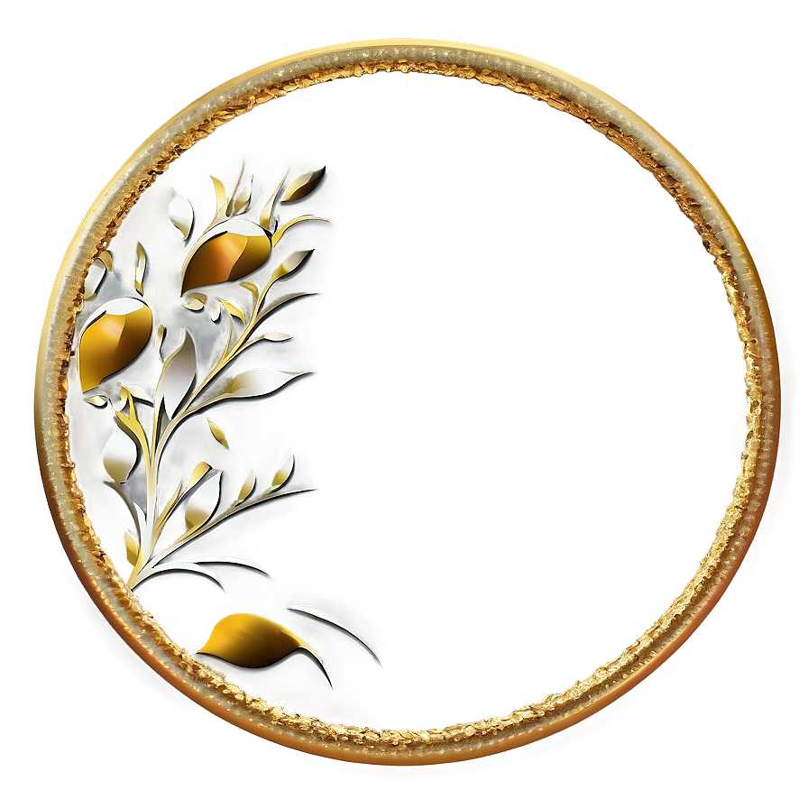 Golden Flower Circle Png Fao37