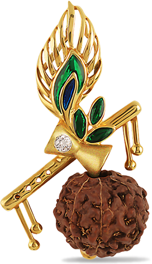 Golden Flute Pinecone Award Trophy PNG with transparent background