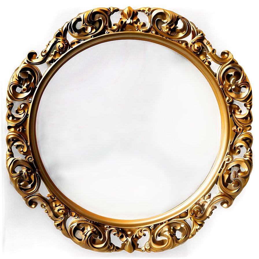 Golden Frame For Mirror Png 37