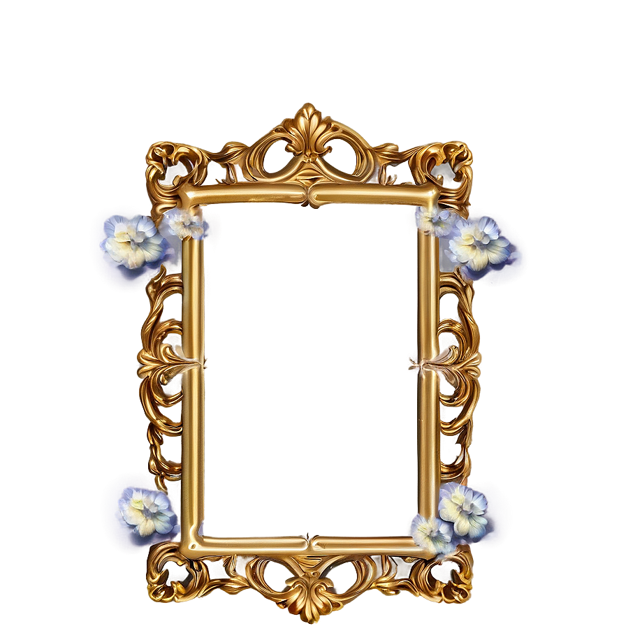 Golden Frame For Wedding Png 05252024