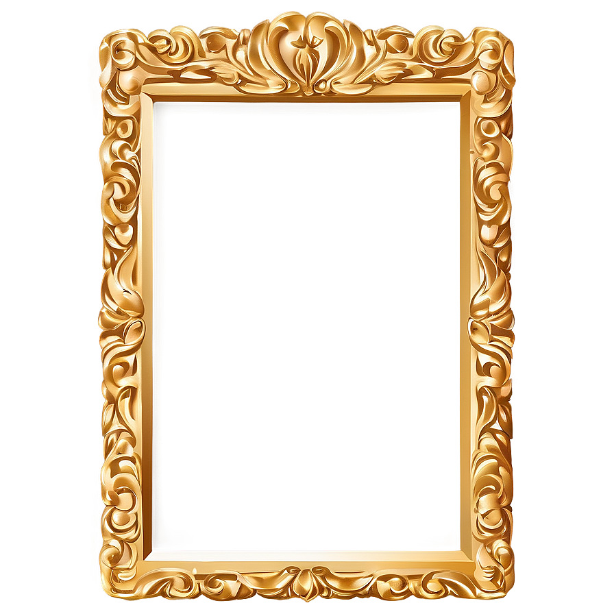 Golden Frame For Wedding Png 05252024