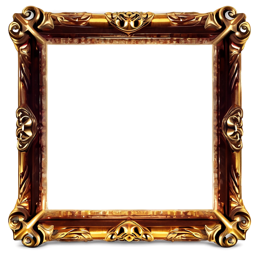 Golden Frame Outline Png 05252024