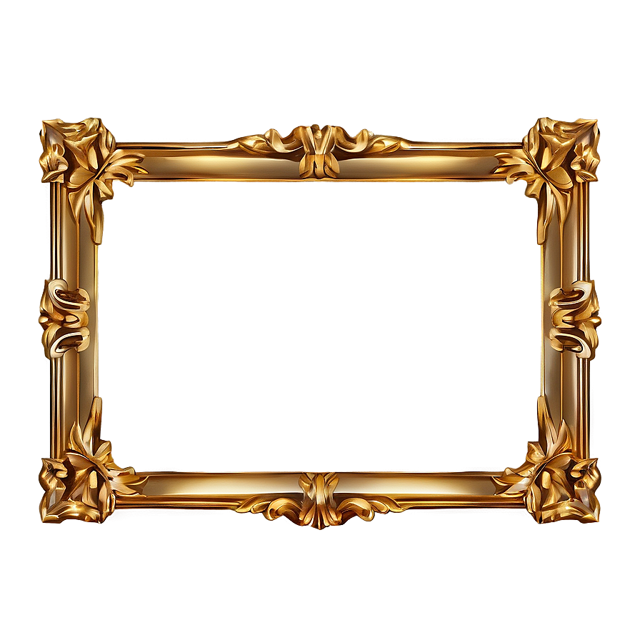 Golden Frame Outline Png 05252024