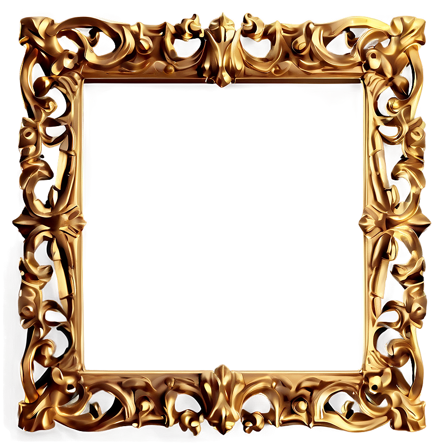 Golden Frame Outline Png 47