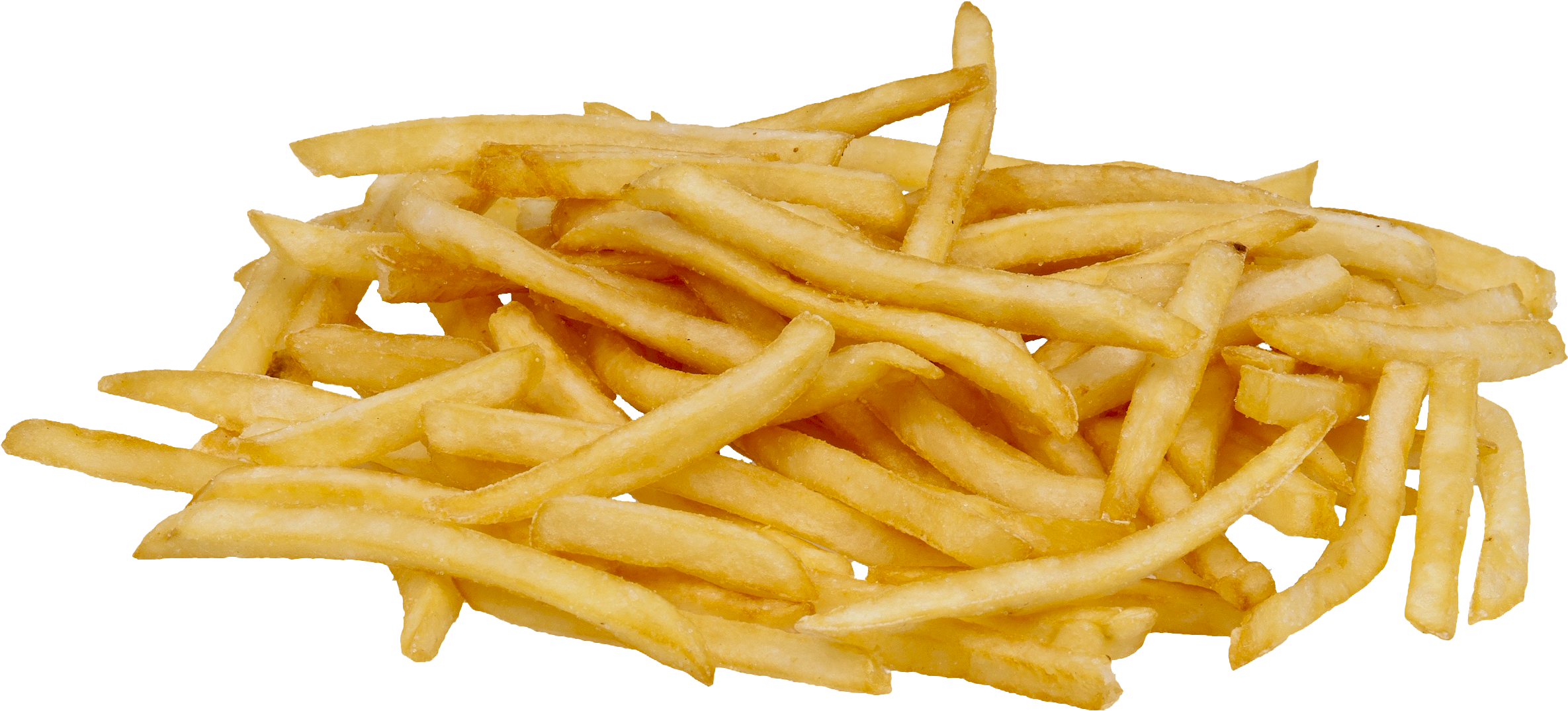Golden French Fries Isolated PNG with transparent background