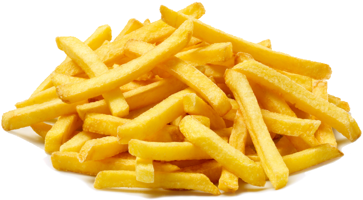 Golden French Fries Pile.png PNG with transparent background