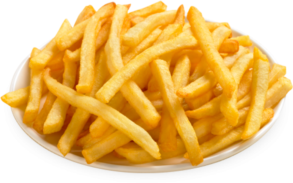Golden French Fries Plate.png PNG with transparent background