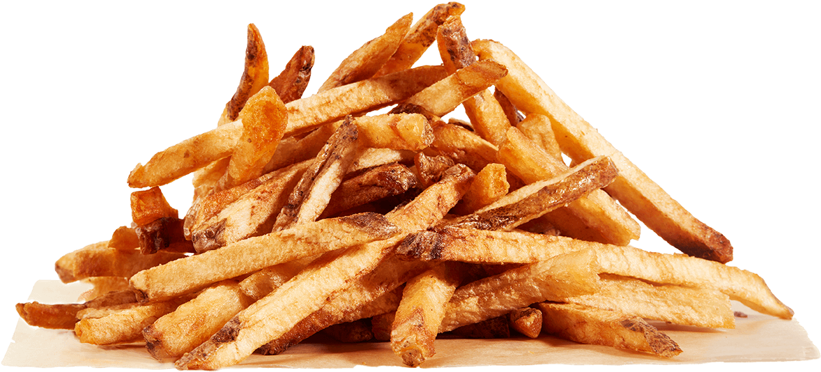 Golden French Fries Stacked PNG with transparent background