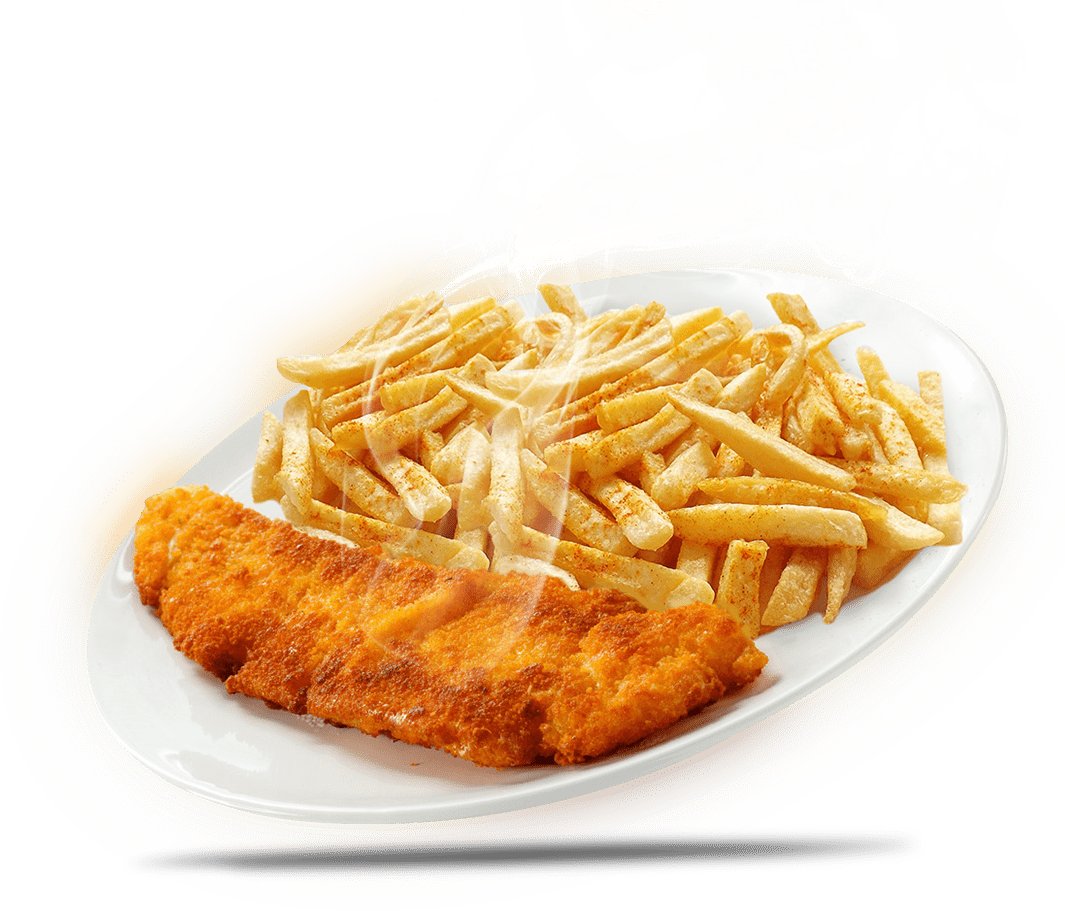 Golden Fried Fish With Fries