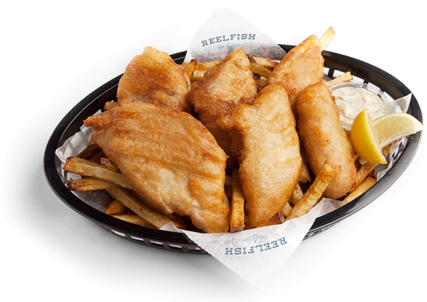 Golden Fried Fishand Chips Platter