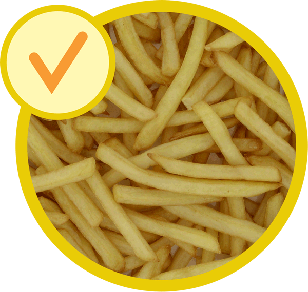 Golden Fries Approved PNG with transparent background