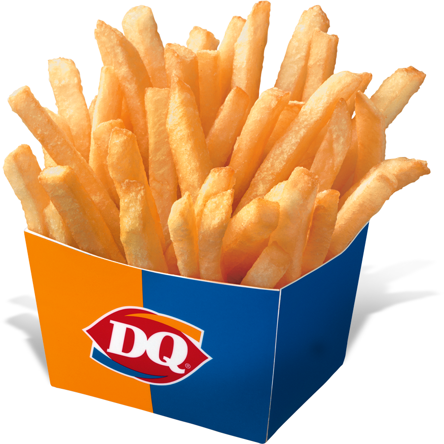 Golden Friesin D Q Box PNG with transparent background