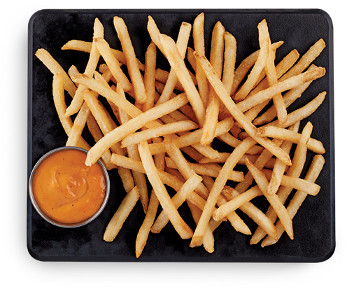 Golden Frieswith Dipping Sauce PNG with transparent background