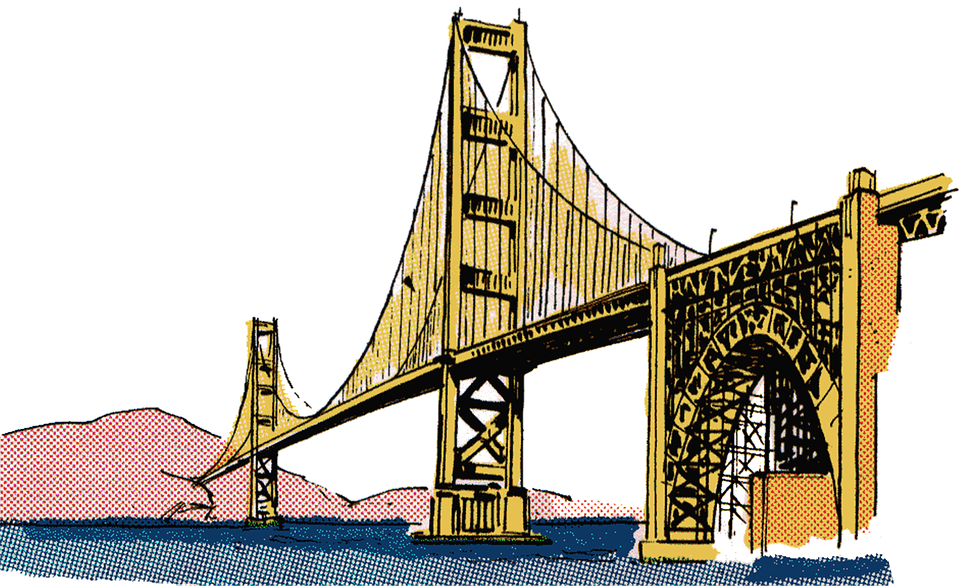 Suspension-bridge - Golden Gate Bridge, HD Png Download PNG with transparent background