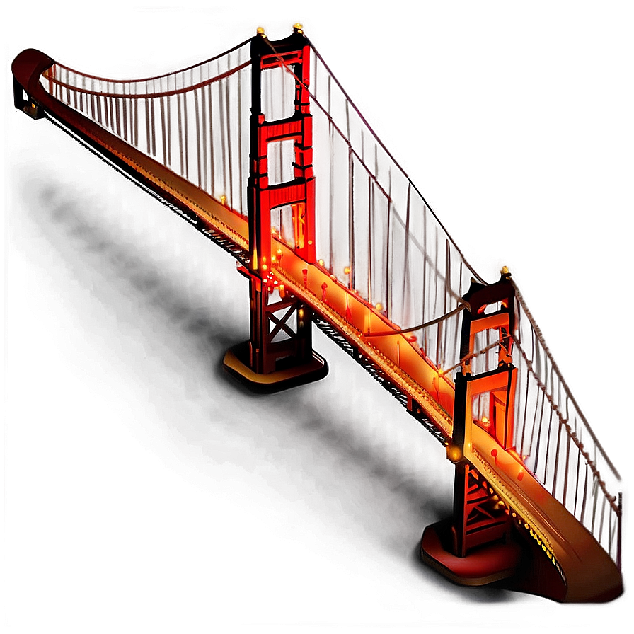 Golden Gate Bridge Night Lights Png Wuw6