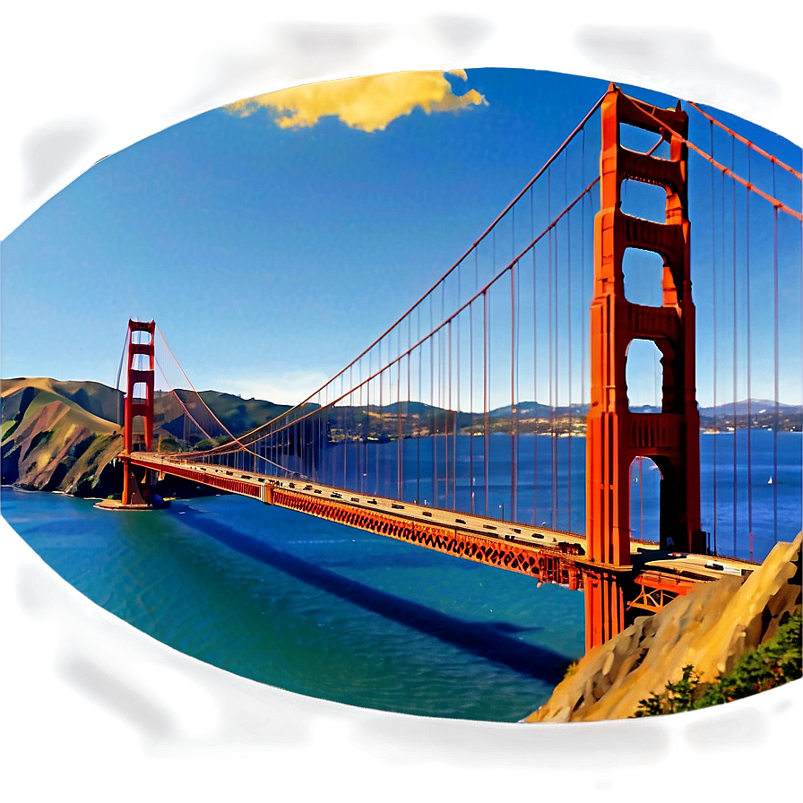 Golden Gate Bridge Panoramic View Png Wgu