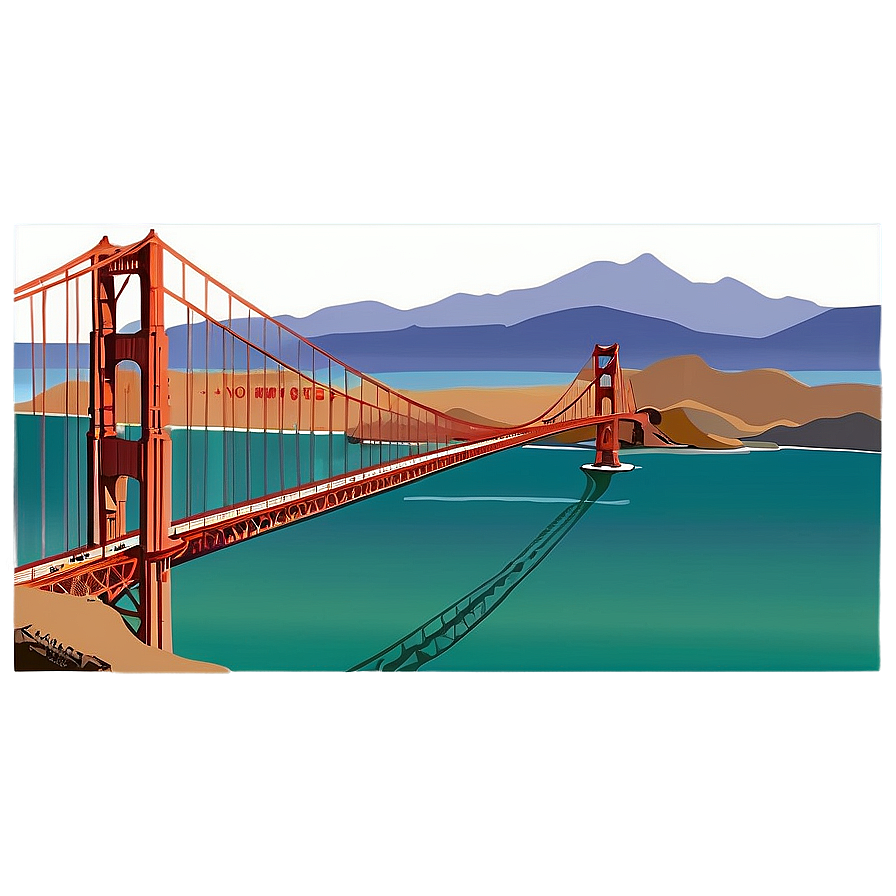 Golden Gate Bridge San Francisco PNG bkf PNG with transparent background