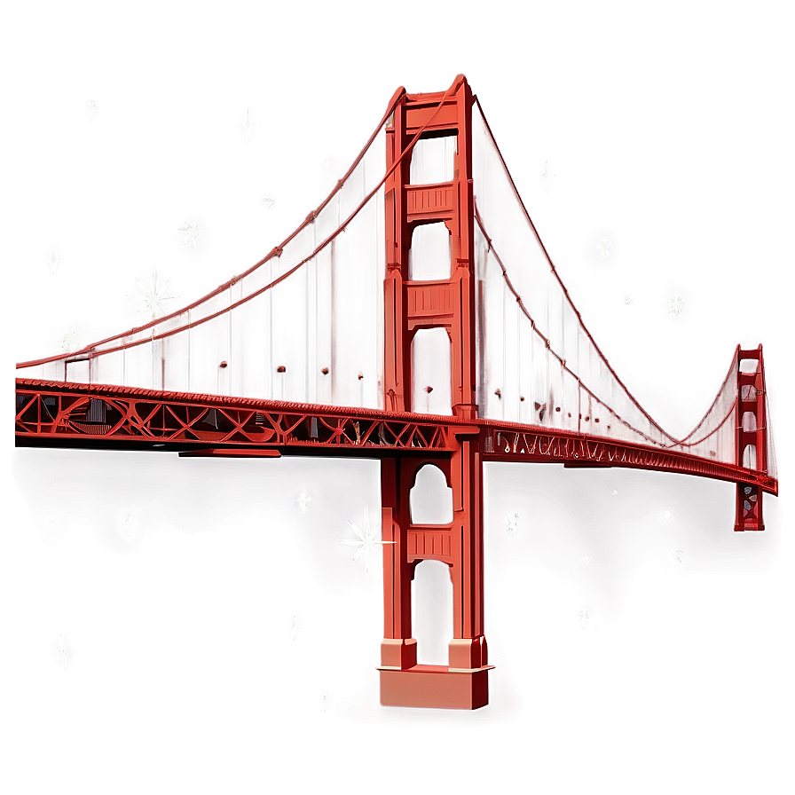 Golden Gate Bridge With Starry Night Png Pwd