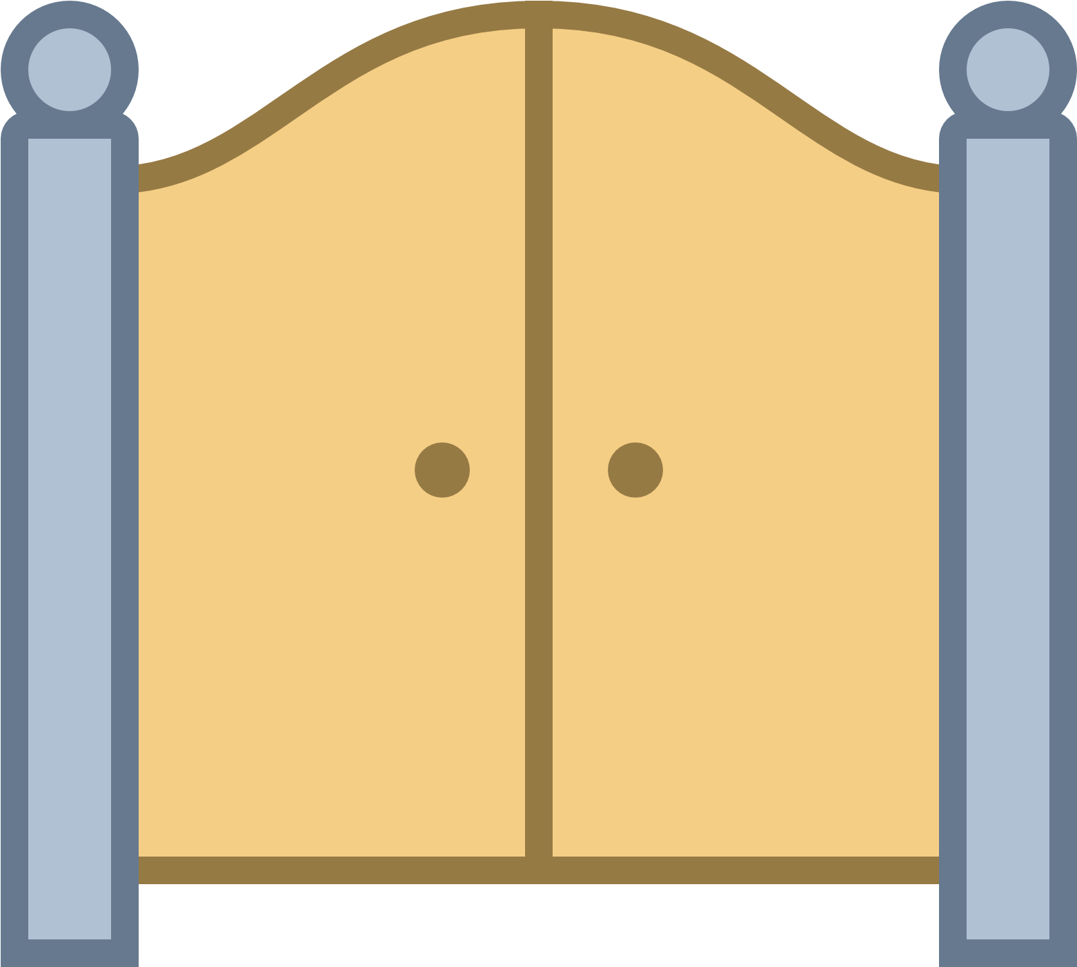 Door Clipart Front - Closed Gate Clipart, HD Png Download PNG with transparent background