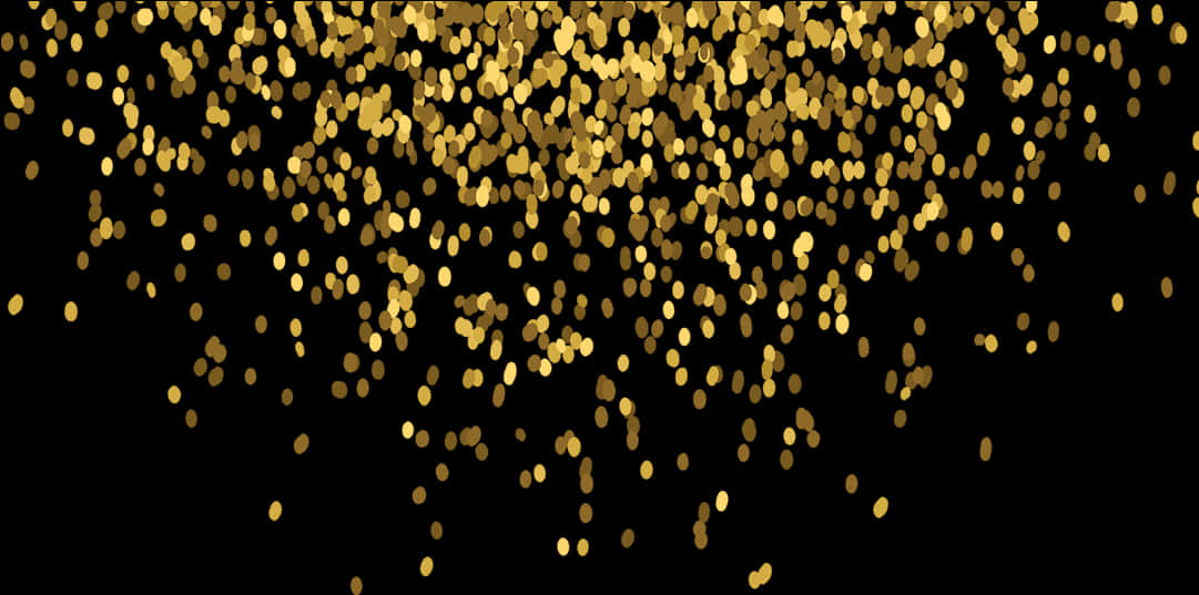 Golden Glitter Confetti Fall Background PNG with transparent background