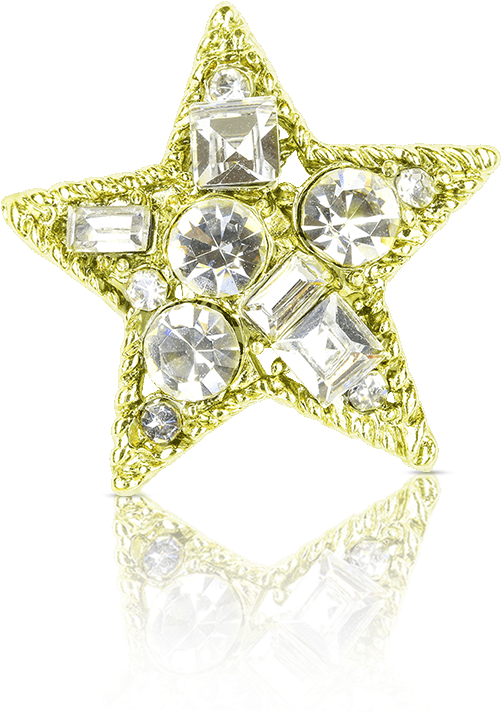 Golden Glittering Star Decoration.png