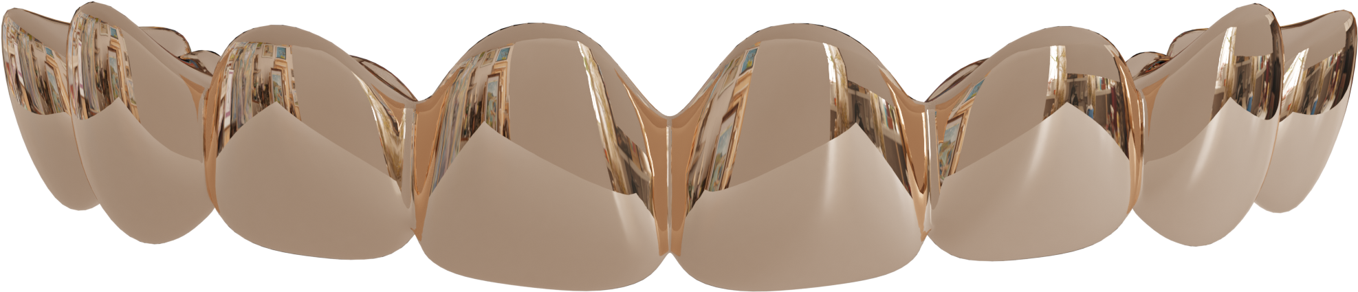 Image Of 8 Top Teeth Solid 10k Gold - Wood, HD Png Download PNG with transparent background