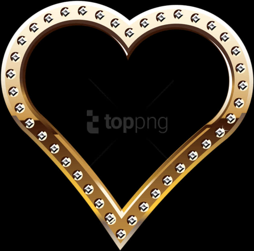 Golden Heart Border Design