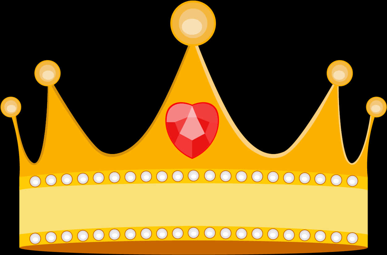 Golden Heart Gem Crown